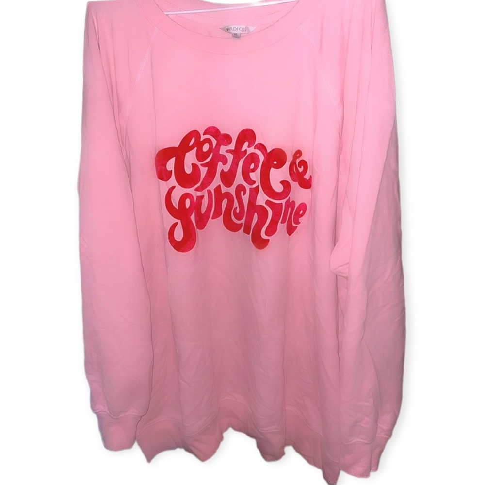 Wild fox • Womens Long Sleeve Pink Sweatshirt | XL